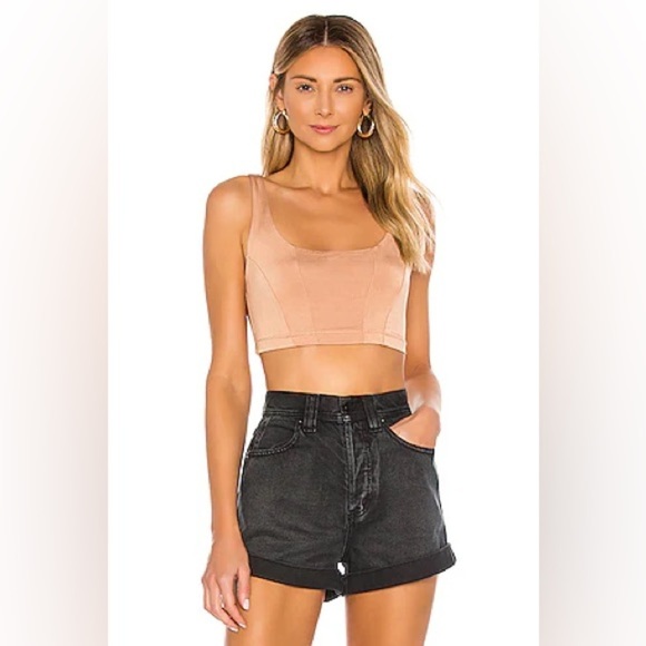 Free People Pink Clay Be Cool Brami Crop Top NWT Medium - Picture 1 of 10